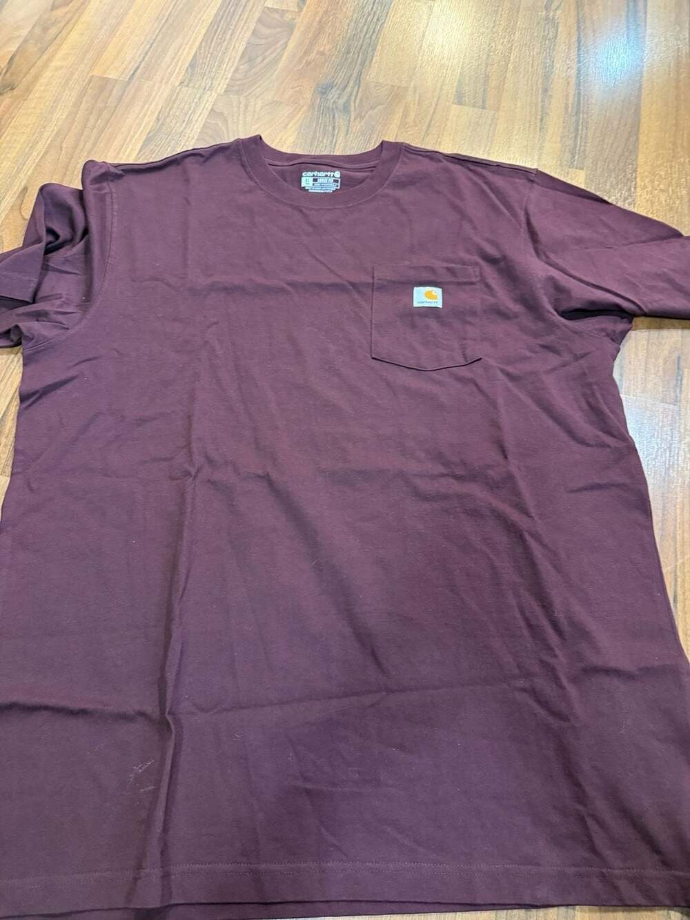 Carhartt K87 Loose Fit Heavyweight Pocket T-Shirt XL Tall Burgundy